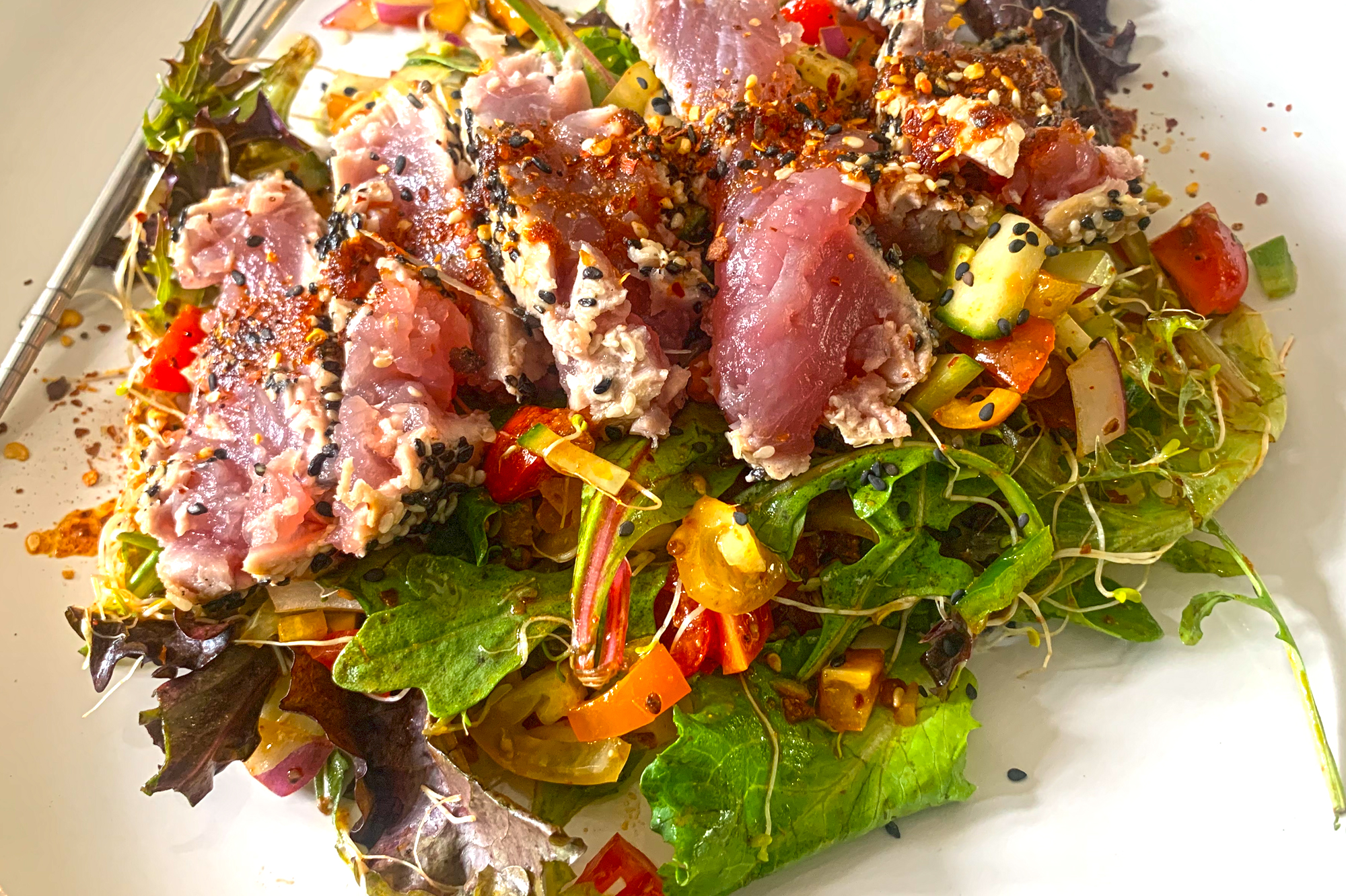 Spicy Seared Tuna Salad - More Than Our Story