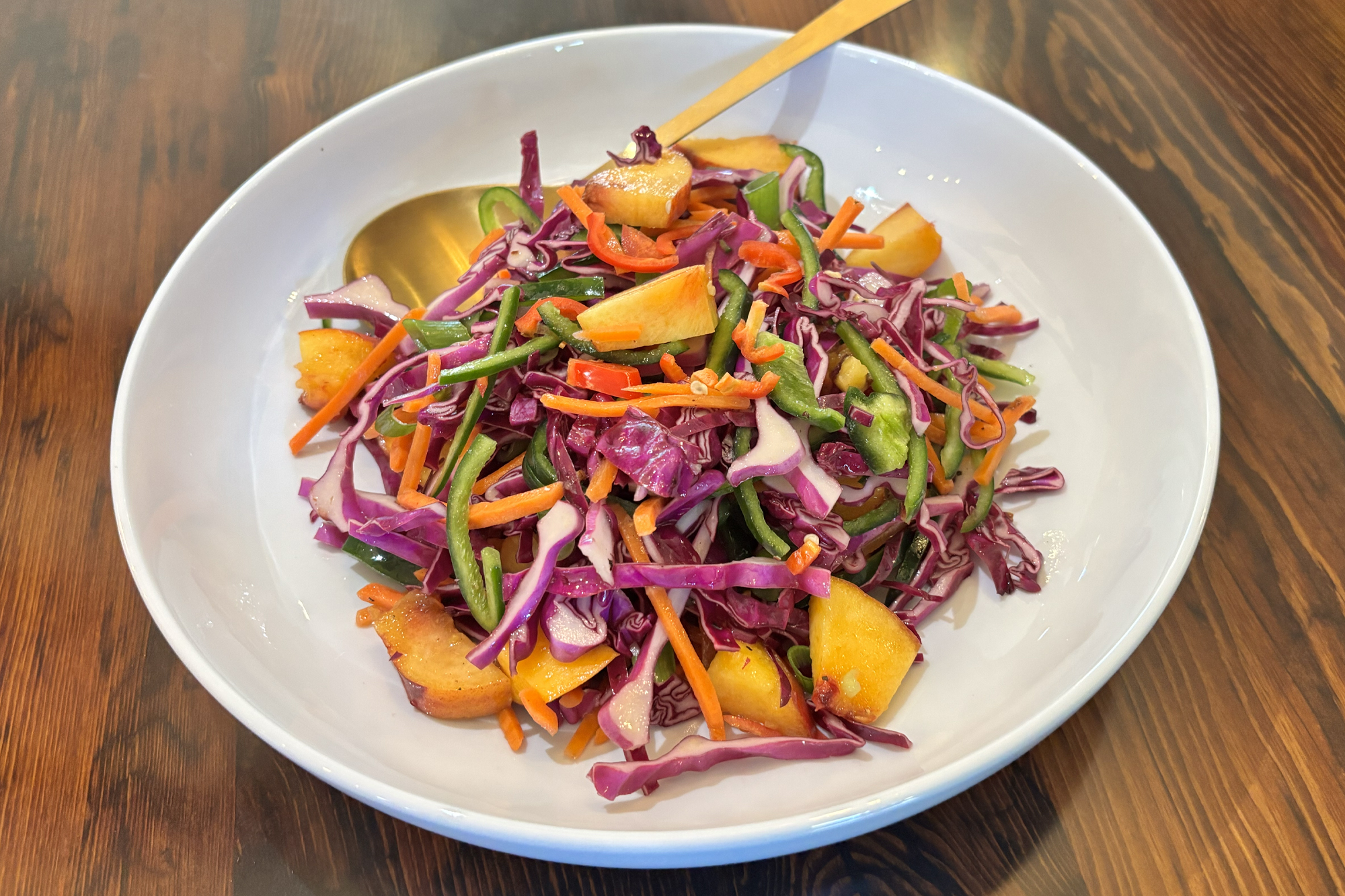 Peach and Pepper Slaw - More Than Our Story